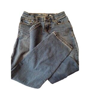Cat & Jack Kid's Jeans Size 7 Ankle Straight Stretch Light Wash 5 Pocket Design
